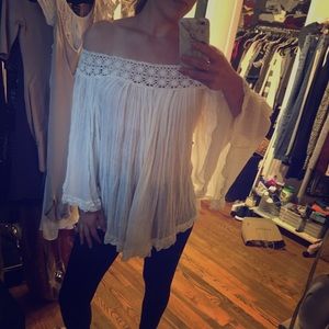 Jen’s pirates booty white off the shoulder top